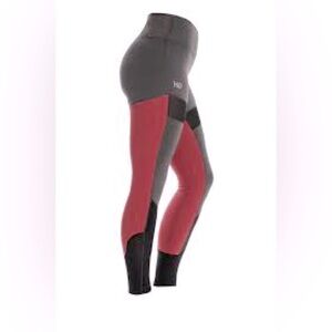 HORSEWARE FASHION RIDING TIGHTS SILICON Charcoal/Redwood XS